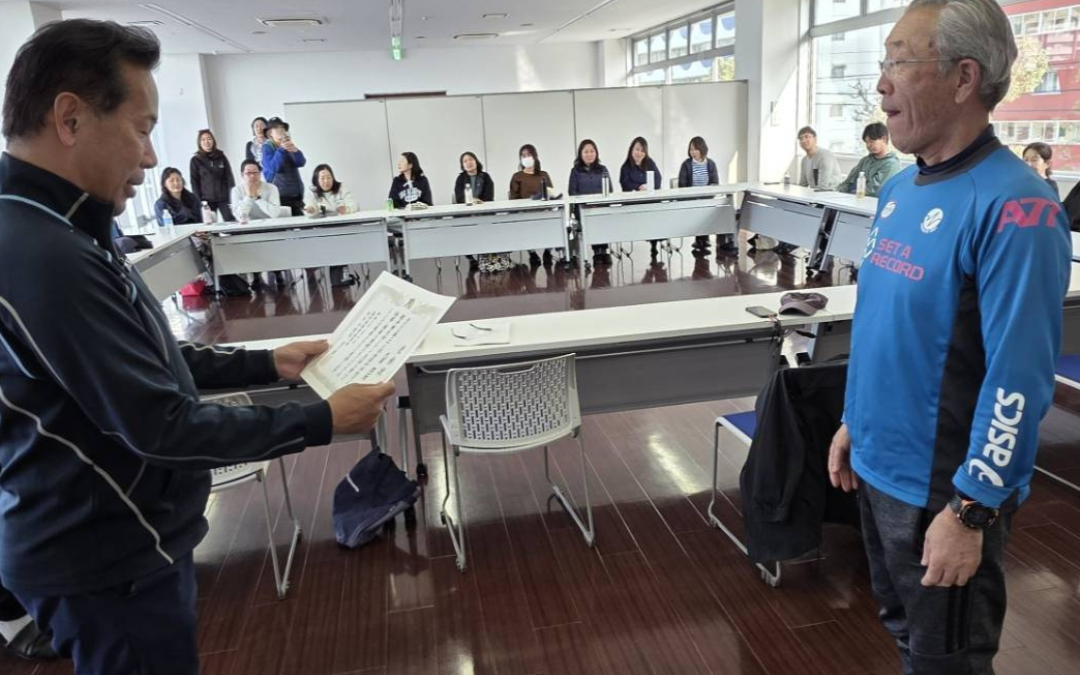 九冨コーチ（前代表）に高松市教育文化功労者表彰